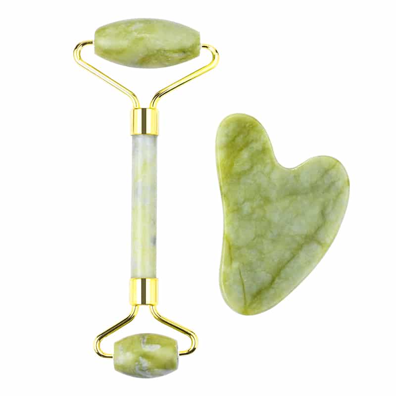 green jade 1 - Jade Roller and Gua Sha Set Wholesale | Gua Sha Supplier & Manufacturer