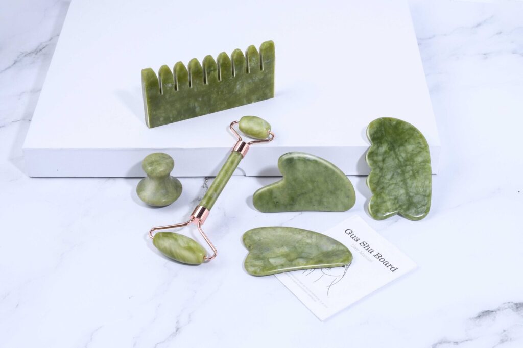 green jade set 1024x682 - Metal Gua Sha vs Jade Gua Sha: Which is Better for Your Skin?