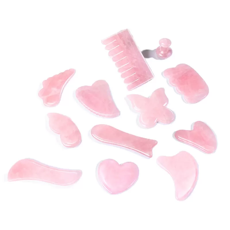 this is popular gua sha - rose quartz gua sha